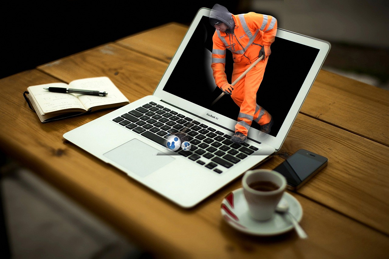 laptop, home office, workplace